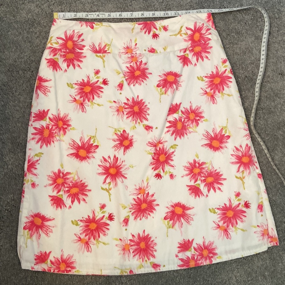 Flower print skirt